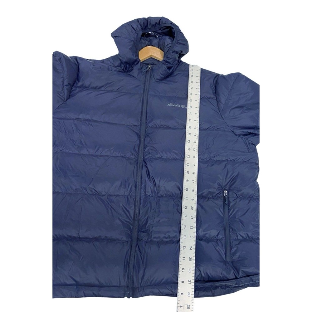 Eddie Bauer | Men’s Wide Channel Hooded Down Jacket EB650, Size XXL, Navy Blue - Picture 7 of 12
